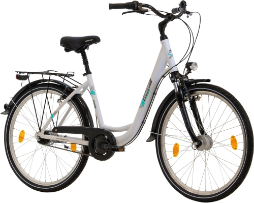 26 Zoll Alu Damen Citybike 7-Gang Shimano Nexus + Nabendynamo